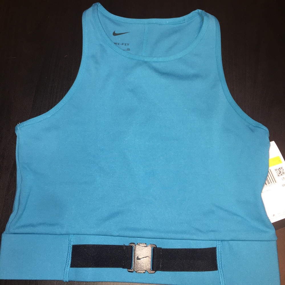 Nike Women’s Dri-FIT Small Buckle Cropped Training Tank Blue DD5063-461